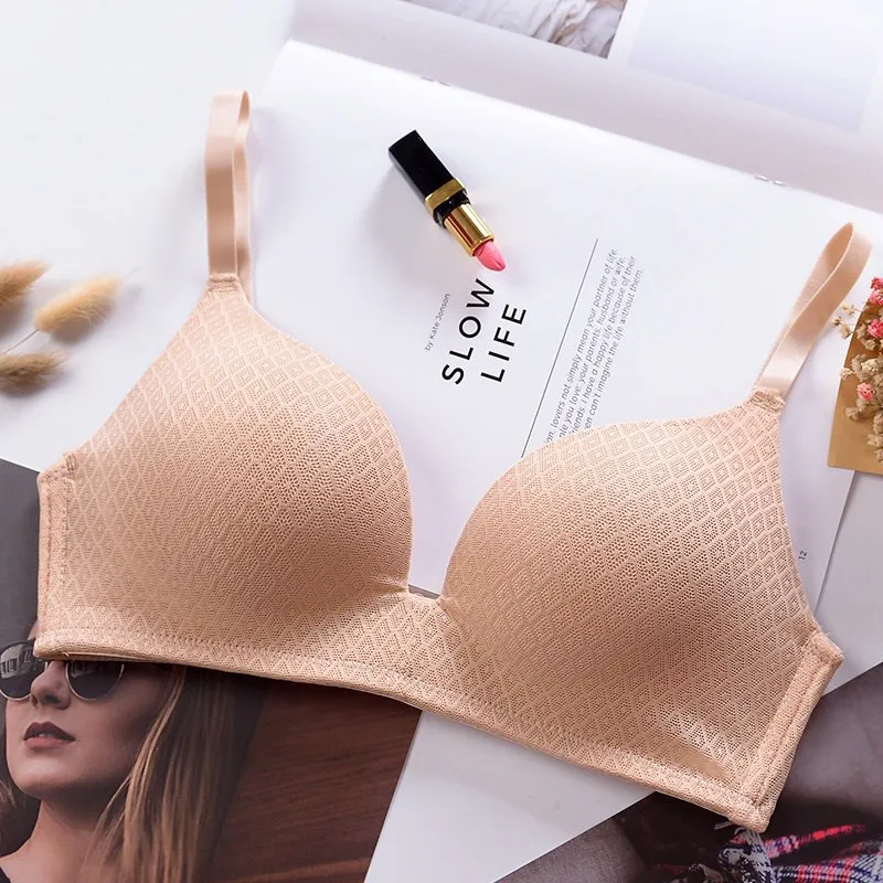Breathable Thin Soft B Cup Bra Intimates 2018 Wire Free Basic Sexy Lingerie Women Underwear Seamless Sleep Brassiere | Женская одежда