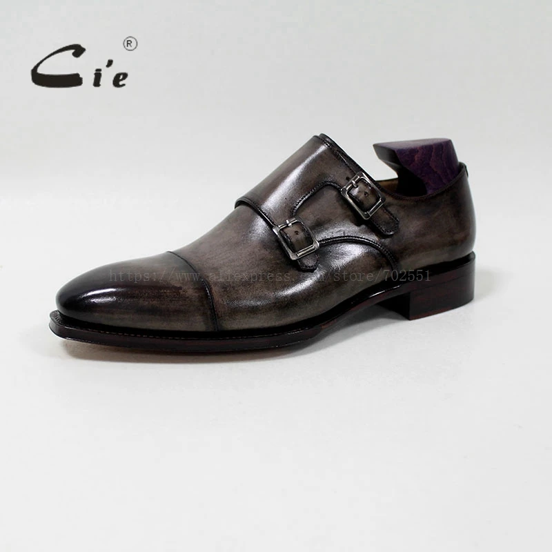 Квадратные двойные ремешки cie с закрытым носком патина Оливер серый Мужская