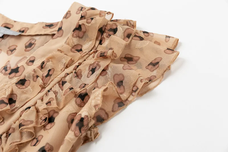 Женское шифоновое платье без рукавов летнее цвета хаки с v-образным вырезом и