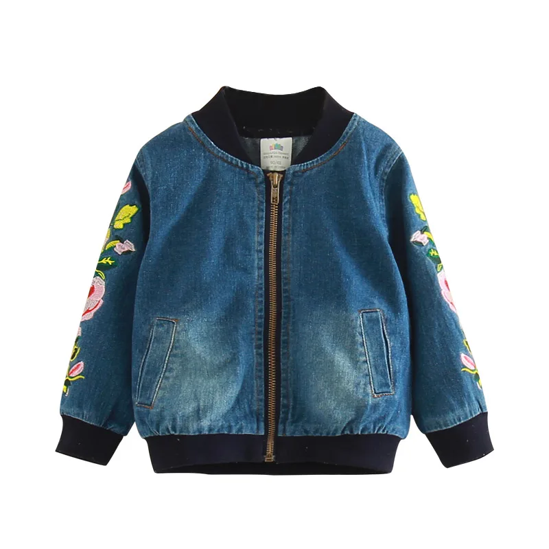 

Baby Girls Denim Jackets Coats Fashion Children Outwear Coat Cartoon Little Girl Design Girls Kids Jeans Jacket For 2 To 8 Years