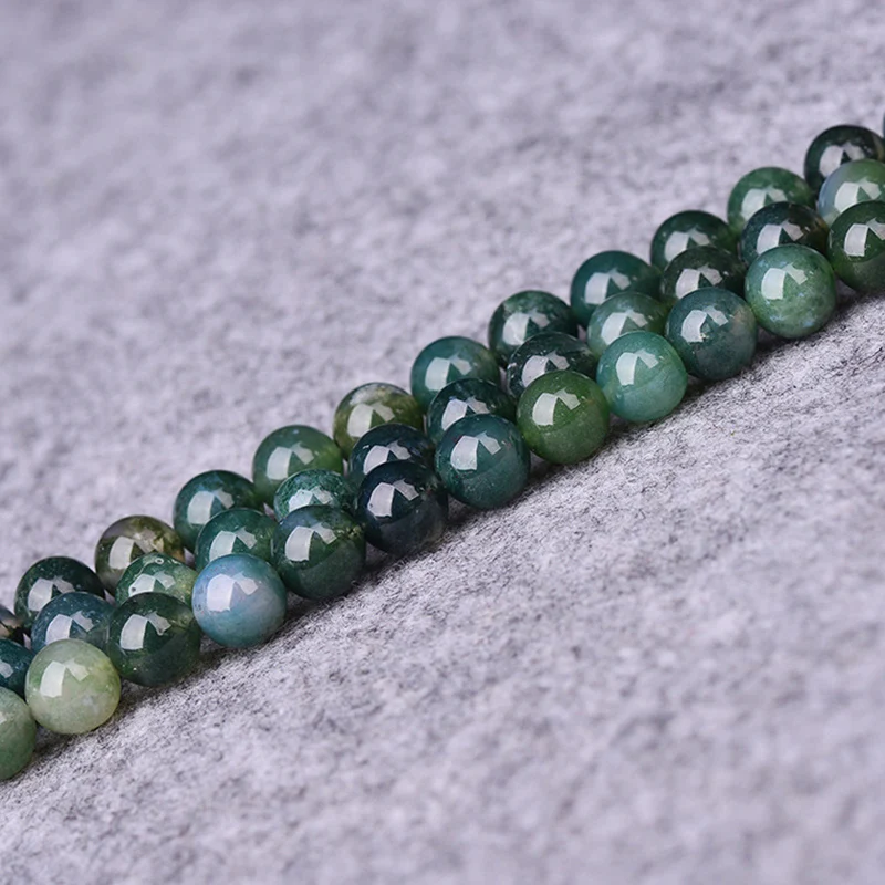 SAEN оптовая продажа Сердолик натуральный камень с Мохом травы Агаты круглые