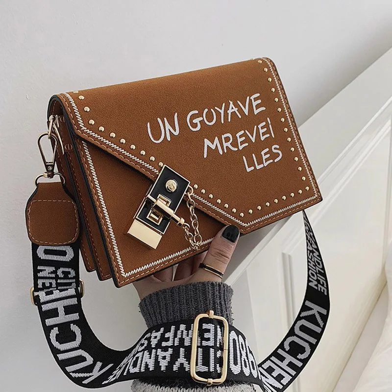 Женские сумки через плечо простые мини-сумки-мессенджеры с замком дизайнерские