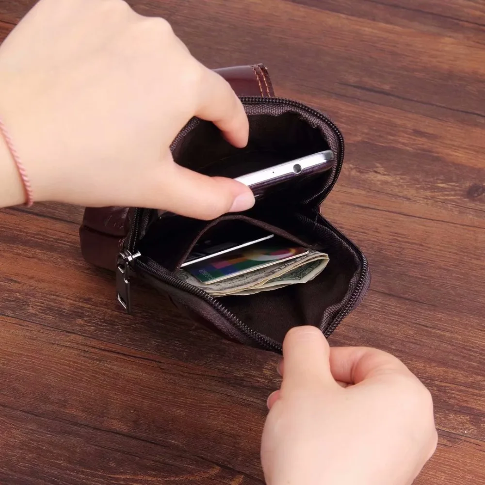 Фото Пояс из натуральной коровьей кожаный чехол для мобильного телефона для BlackBerry Aurora/KEYone ртути, Oukitel U18/C8 4G/K5/K8000/Mix 2/U10 №3