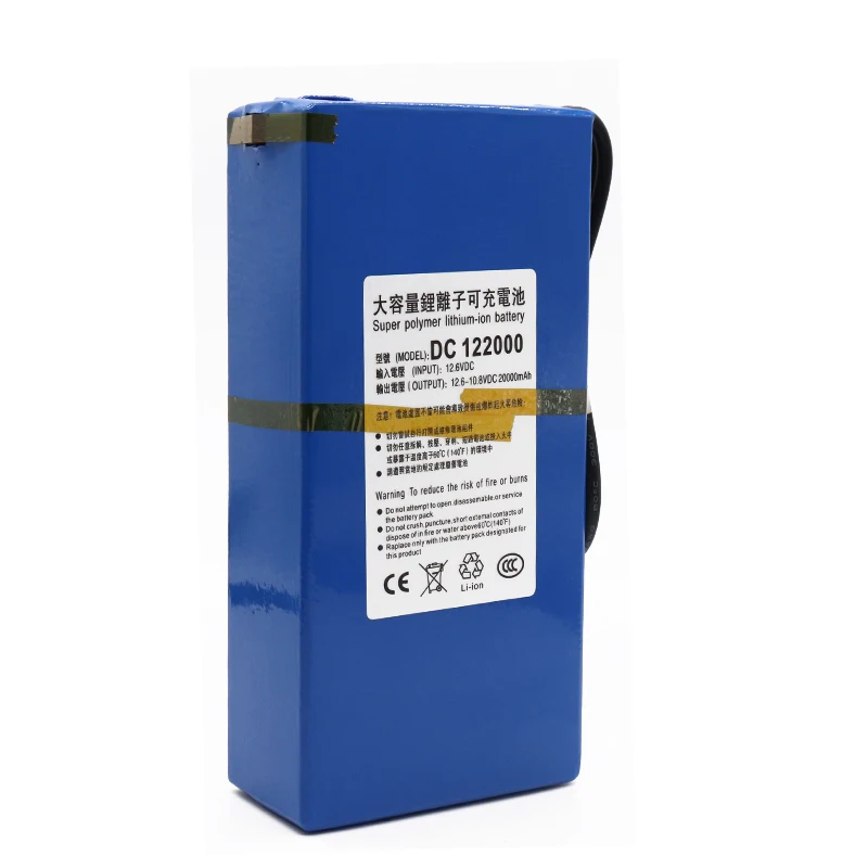 Прочный DC 12 V 20000 mAh перезаряжаемый литиевый аккумулятор 6 v 20Ah для беспроводной