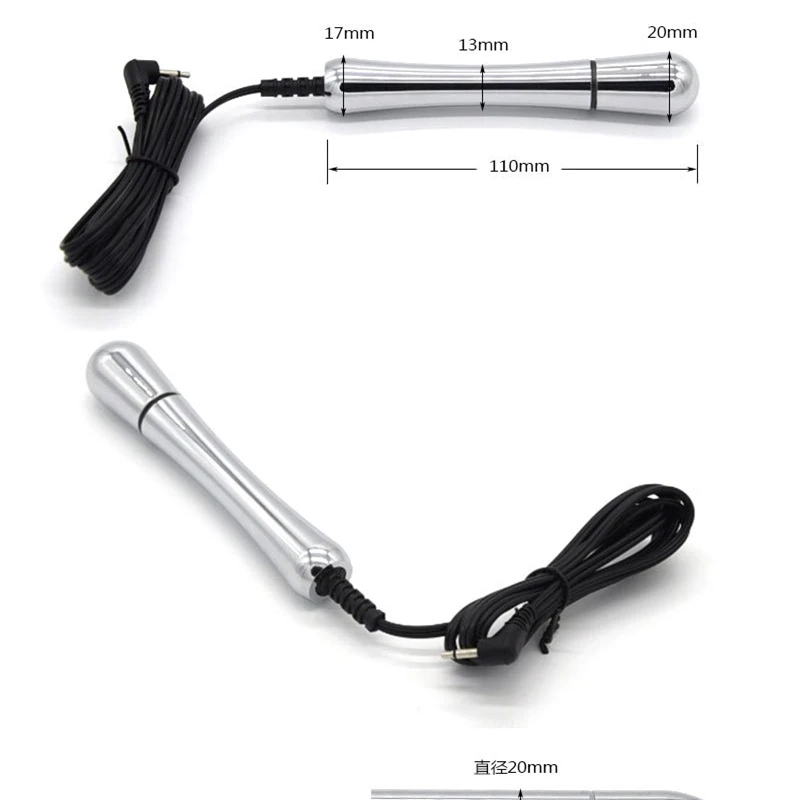 Игрушка для оргазма с гладкой поверхностью электрическим током и анальной