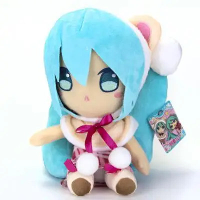 Милые плюшевые игрушки Amine Hatsune Miku Snow Miku, мягкие фигурки, куклы для косплея, 5 стилей, детские подарки на день рождения для девочек, 26 см - Цвет: D