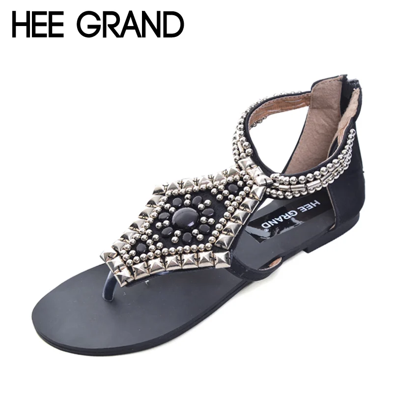 HEE GRAND/сандалии-гладиаторы на платформе Летние вьетнамки в богемном стиле