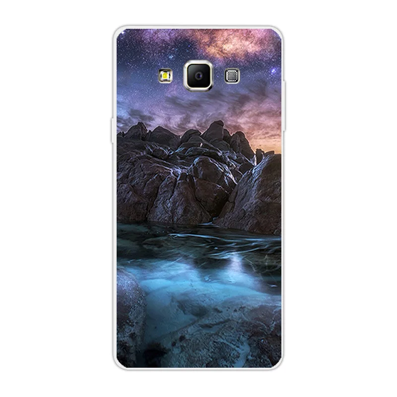 5 &quotдля Samsung Galaxy A7 A700 A7000 силиконовый чехол ТПУ для телефона звездное небо задние