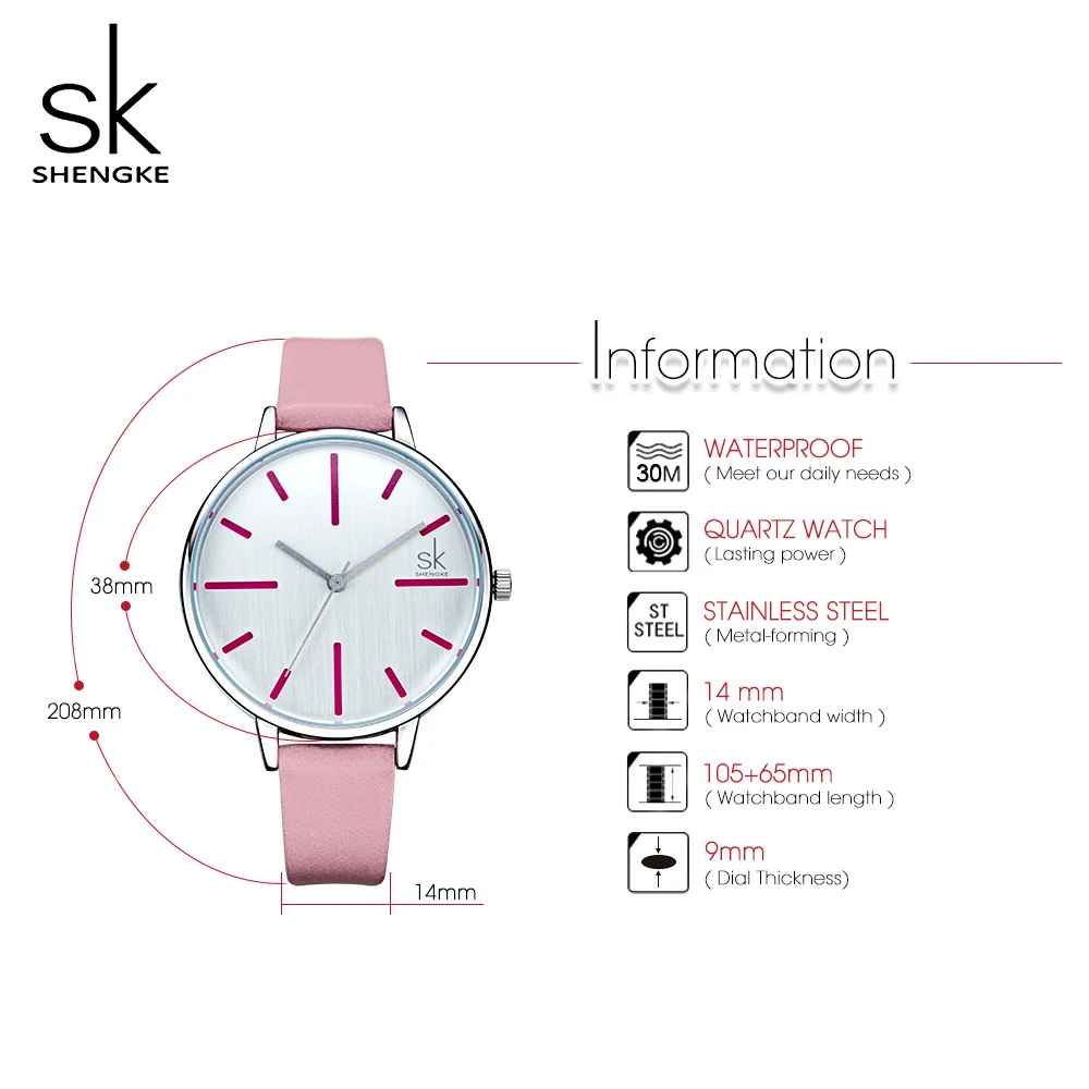 Женские кварцевые часы Shengke с кожаным ремешком|watch best|watch brandwatch brand women |