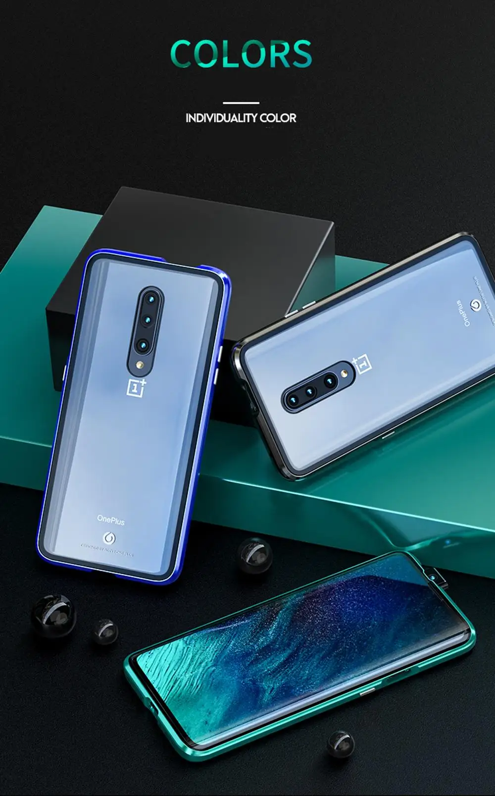 Магнитный адсорбционный металлический чехол для телефона Oneplus 7 Pro 1 Plus 6 One plus 6T 7 двухсторонний Магнитный чехол из закаленного стекла