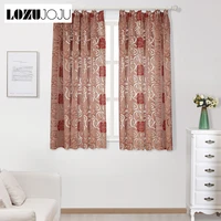 lozujoju ready made floral semi blackout short curtains for living room kitchen window modern design jacquard treatments