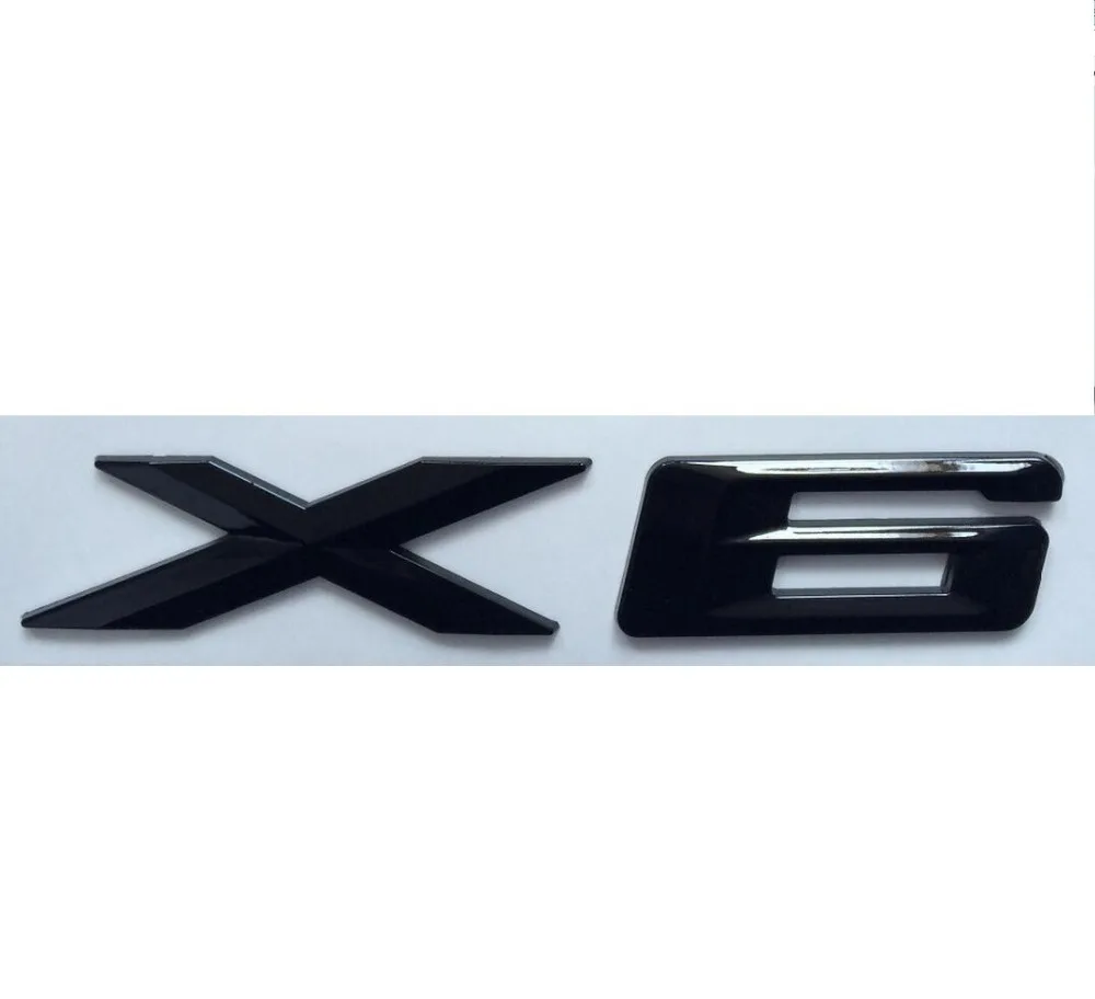 

Gloss Black ABS Number Letters Words Car Trunk Badge Emblem Letter Decal Sticker for BMW X6