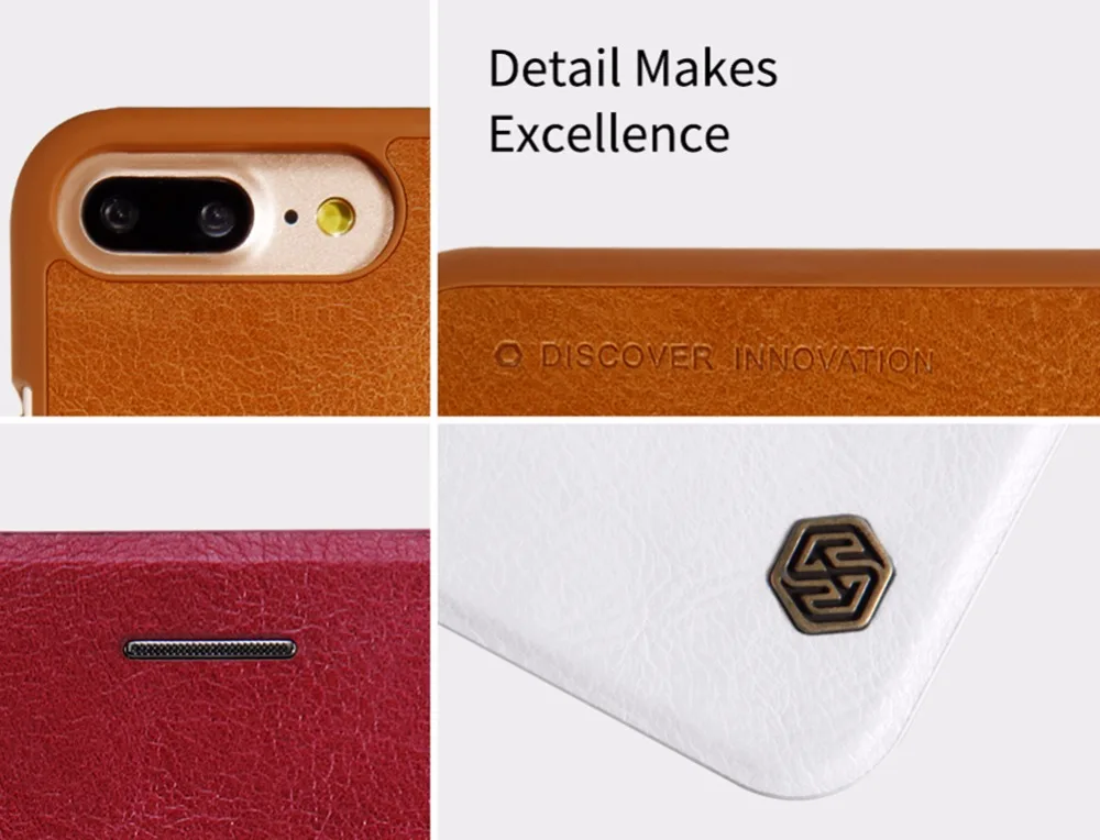 Чехол NILLKIN для Apple iphone 8 Plus серия Qin чехол книжка с бумажником plus из натуральной