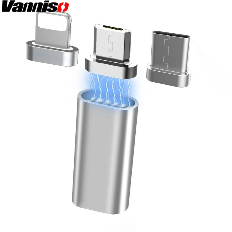 Магнитный микро usb адаптер Vanniso для Xiaomi Oneplus USB C разъем зарядки Samsung Huawei конвертер