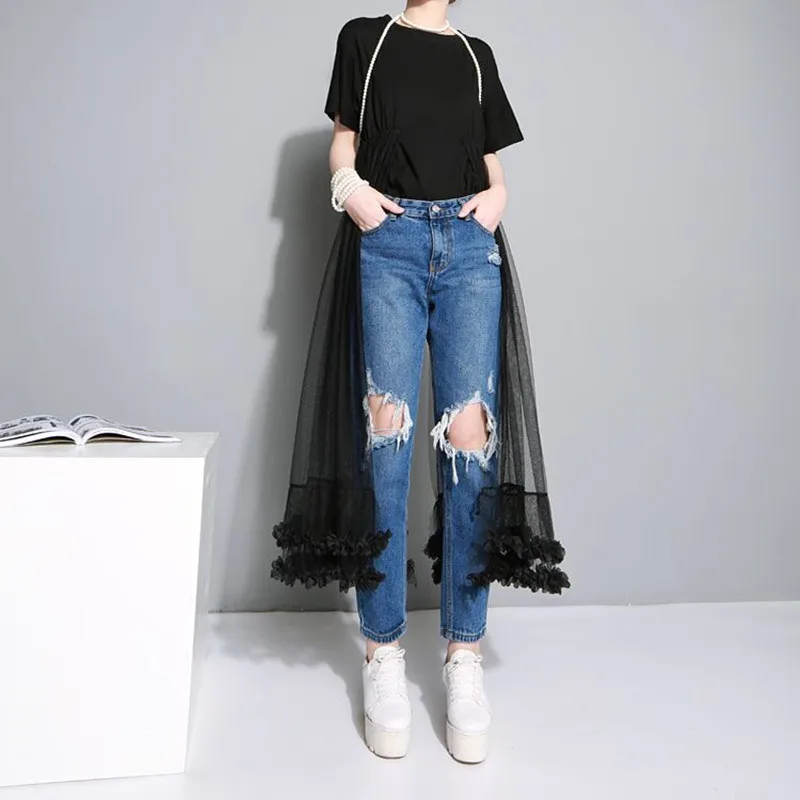 Хлопок Vestido De Verano 2020 модные женские туфли в стиле пэчворк с кружевом футболка