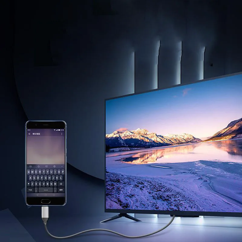Кабель для подключения сотового телефона с разъемами типа c и Hdmi Hd 2 м |