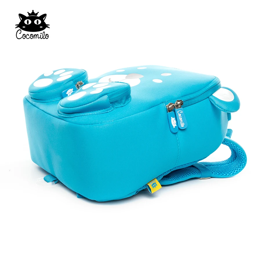 Quality Waterproof 3D Bear Anti-lost School Bag Sky Blue Baby Backpack Zoo Animal Toddler Bag Boys Little Kids Kindergarten Bag