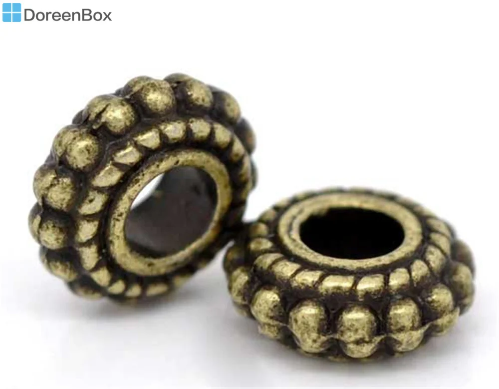 Doreen Box Lovely 100 бронзовый тон колесо разделитель бусины фурнитура 8x3 мм (B09226) |