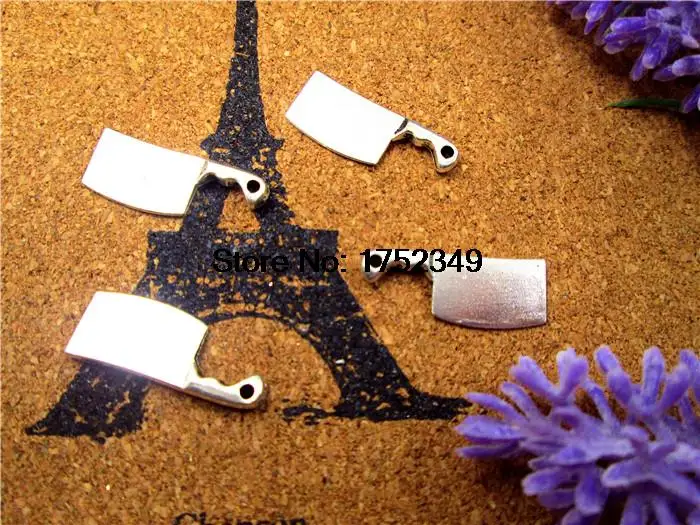 

100pcs--knife Charms Antique Tibetan Silver Tone knife charm pendant 17x13mm