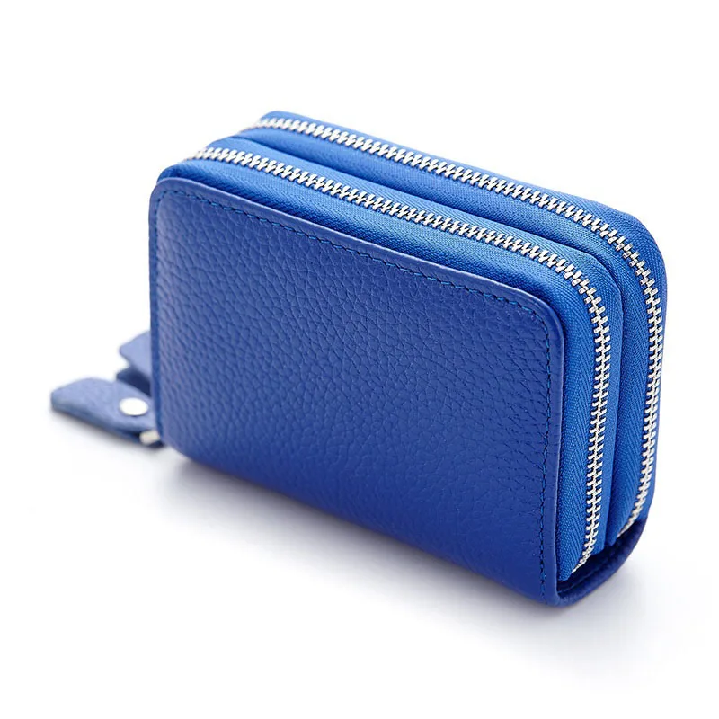 Genuine Leather Credit Card Holder Fashion ID Business Large Capacity Travel Case Coin Purse High Quality Unisex Wallet | Багаж и сумки