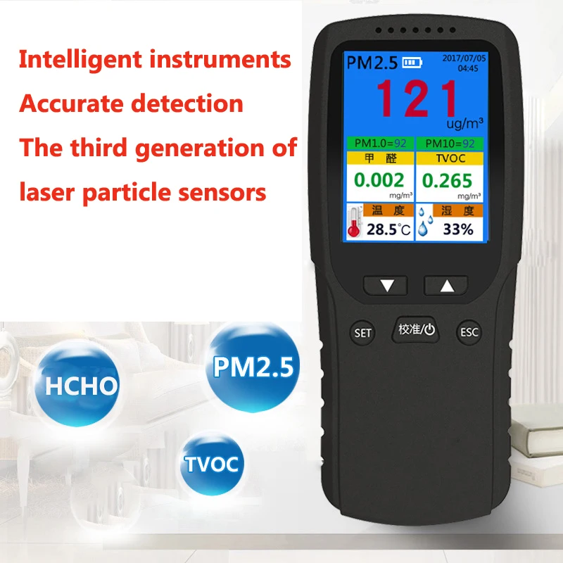 Портативный воздушный мультигазовый детектор PM2.5 цифровой качества воздуха