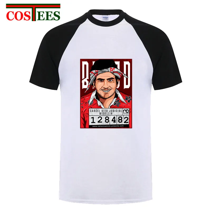 Camisetas Plata O Plomo Футболка мужская на заказ Pablo Escobar Серебряная или свинцовая футболка