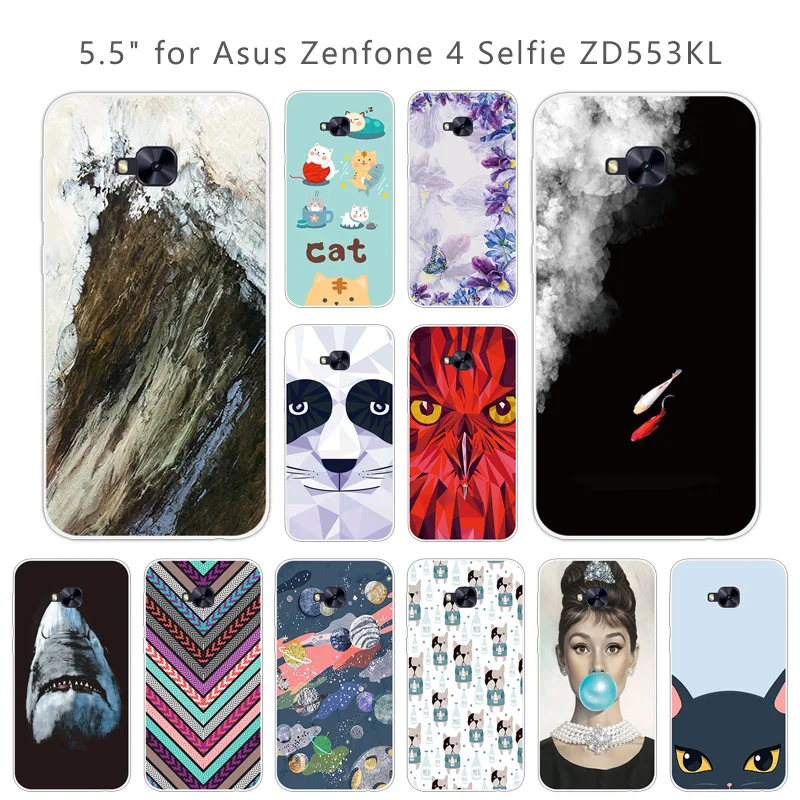 Для Asus Zenfone 4 Selfie ZD553KL Силиконовые ТПУ чехлы для телефонов DIY роскошные Fundas