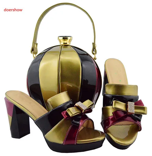 Туфли и сумки doershow в африканском стиле женские итальянская обувь итальянском с