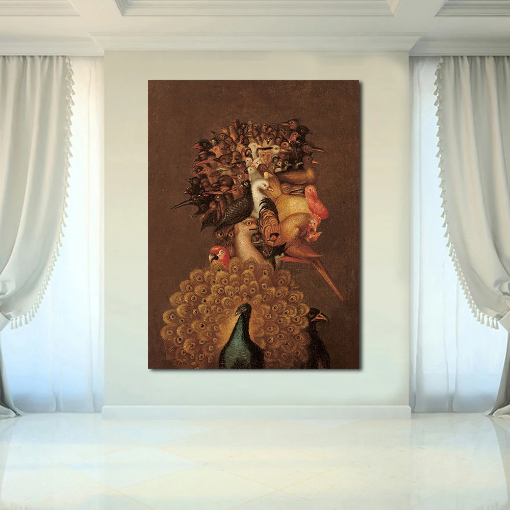 Фото JQHYART Wall Art Air By Giuseppe Arcimboldo Canvas Painting For Living Room Home Decoration Oil On Дом и сад JQHYART Wall Art Air By Giuseppe Arcimboldo Canvas Painting For Living Room Home Decoration Oil On Дом и сад