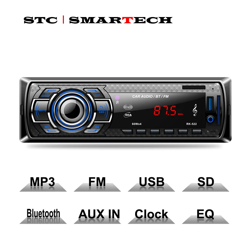 STCSMARTECH 1 Din автомобильный Радио стерео проигрыватель Bluetooth телефона AUX IN MP3