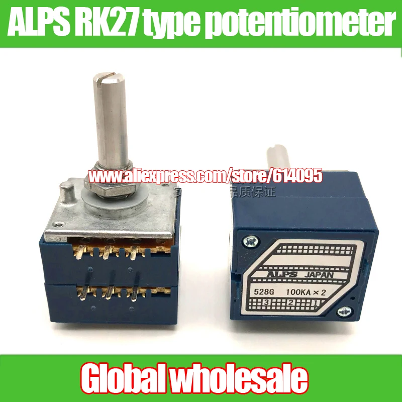 Высококачественный японский ALPS dual A100K2 25 мм RK27 Тип потенциометра/Аудио вход для регулировки потенциометра громкости