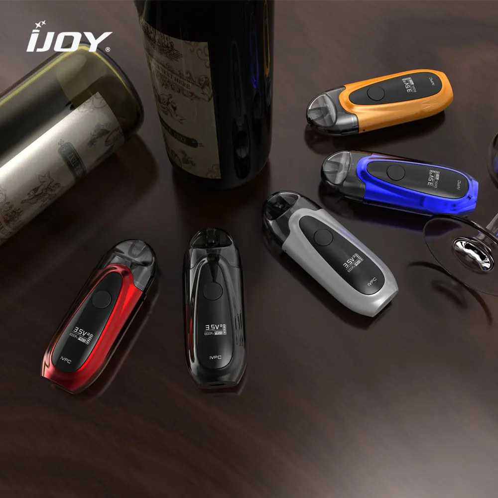 Оригинальный IJoy IVPC Pod Starter Kit 450 мАч OLED экран Стабильный 9 Вт 2 мл MTL картридж Vape