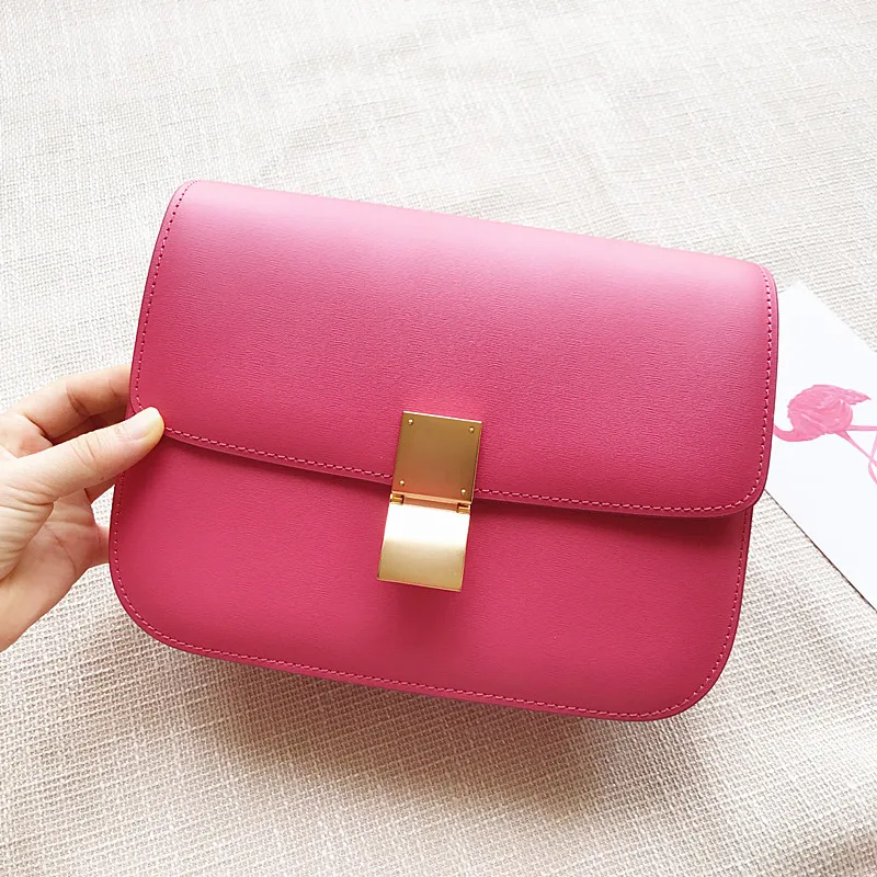 Bags for Women Tofu Wrapped Hand Rubbing Cow Skin Box Retro Small Square Bag Single Shoulder Oblique Bag Girl