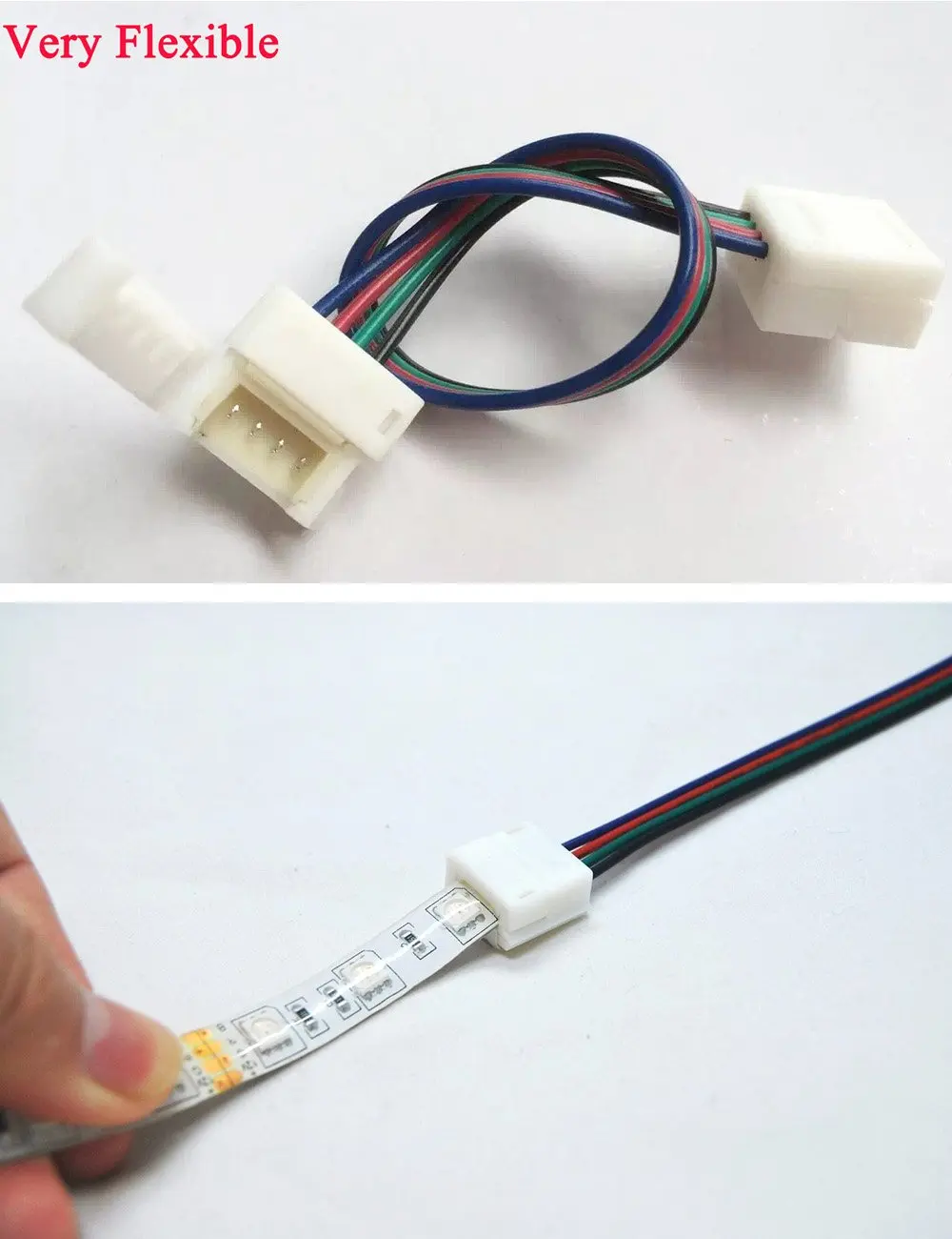 RGB 5050 гибкая светодиодная лента 4pin 10 мм водонепроницаемый угловой соединительный