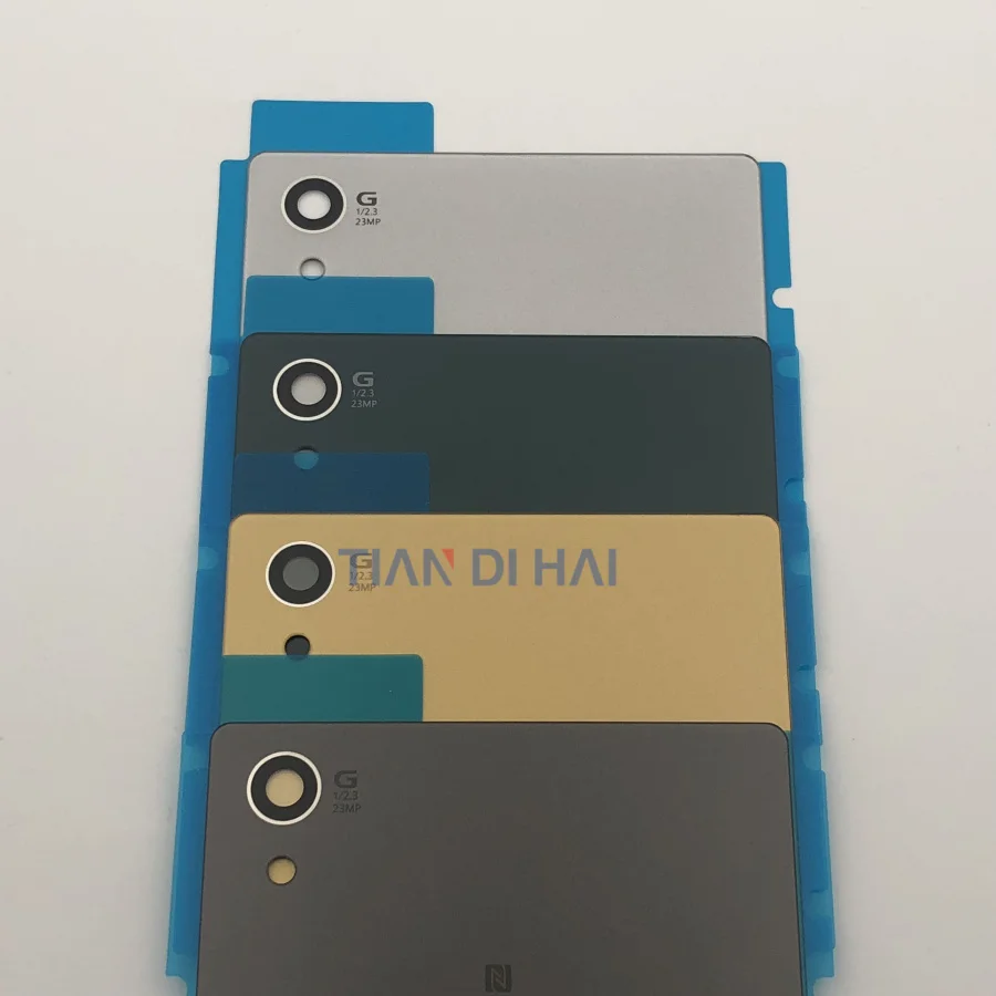 Для sony Xperia Z5 E6603 E6653 E6633 E6683 Задняя стеклянная крышка батарейного отсека задняя крышка Замена с NFC