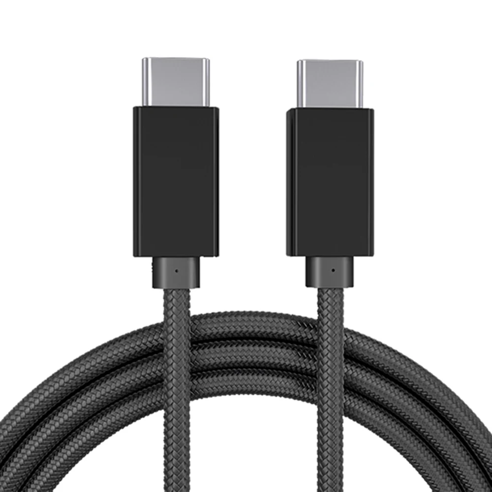 Черный 5А usb type C к USB C 100 Вт PD кабель 1 м 2 м Быстрая зарядка 4,0 USB 3,1 Быстрая зарядка кабель для Macbook Pro samsung Galaxy S9 - Цвет: Черный