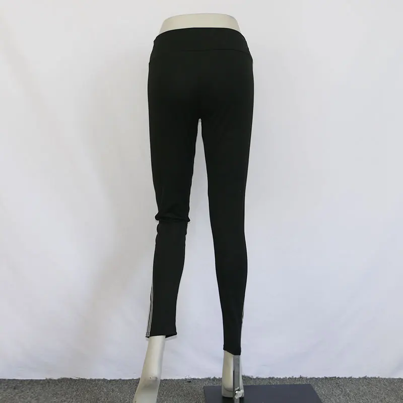 2018 Hot Women Leggings Black laser Strip Luminous Light Fitness Elasticity Leggins Slim High Waist Trousers Sexy Dance Pants | Женская