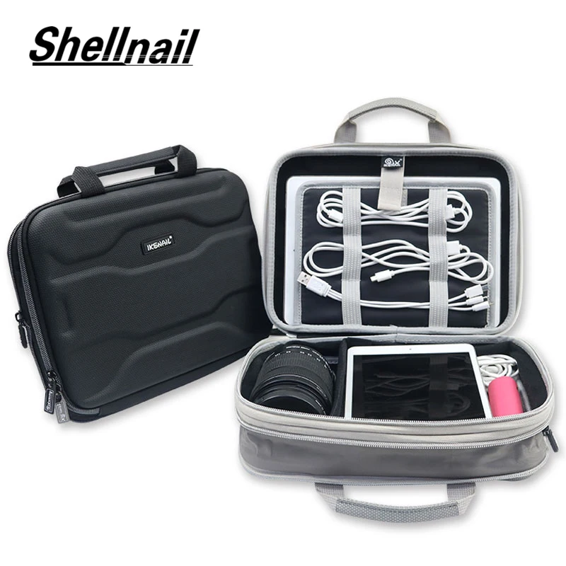 Чехол для хранения электроники Shellnail дорожная сумка объективов и кабелей IPad Mini/ Pro