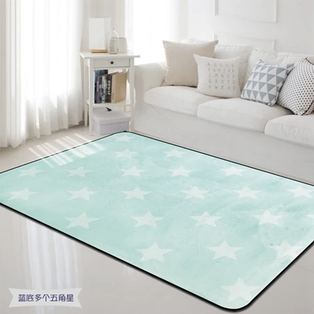 Green 100x150 см, розовый, белый ковер со звездами, ковер, толстый, мягкий, для детской комнаты, для детской игровой зоны, прямоугольный ковер для гостиной, спальни - Цвет: Green