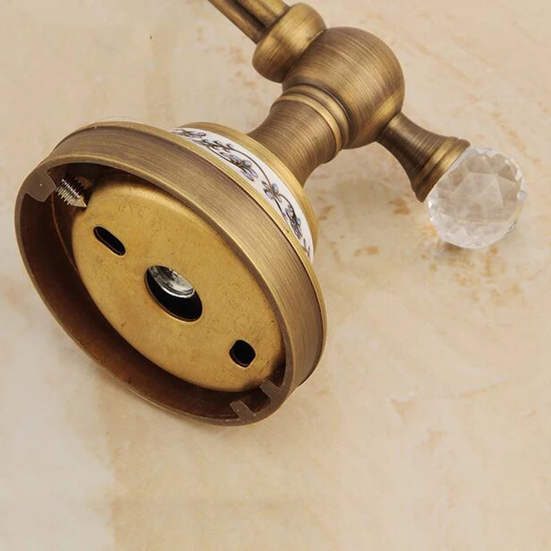 Hot selling Bathroom crystal Antique cloth hooks Bronze ceramic Robe Hook Clothes Coat Products | Обустройство дома