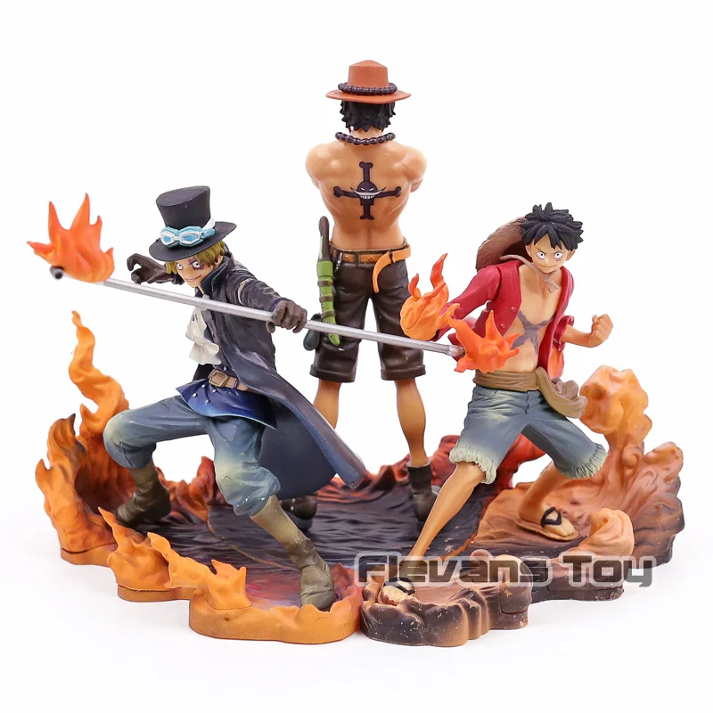 Banpresto Одна деталь DXF братство II Луффи Ace Сабо ПВХ Фигурки Коллекционная модель игрушки 3 шт./компл