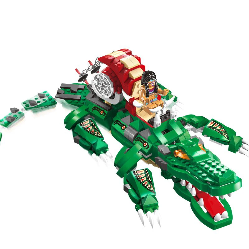 Modellbau комплекты kompatibel мит legoe Пираты Wutend крокодил 3D блоки Padagogisches modellbau spielzeug хобби