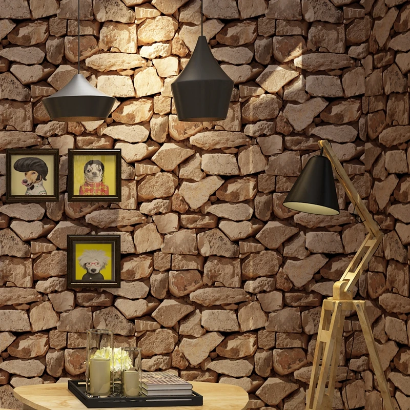 

Wallpapers youman Vintage Waterproof Wall Paper Home Decor 3D Imitation Rock Stone Vinyl Wallpaper Walls Decor desktop wallpaper