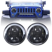 Черный 7 &quotсветодиодный фары для Jeep Wrangler JK TJ Приглашаем посетить
