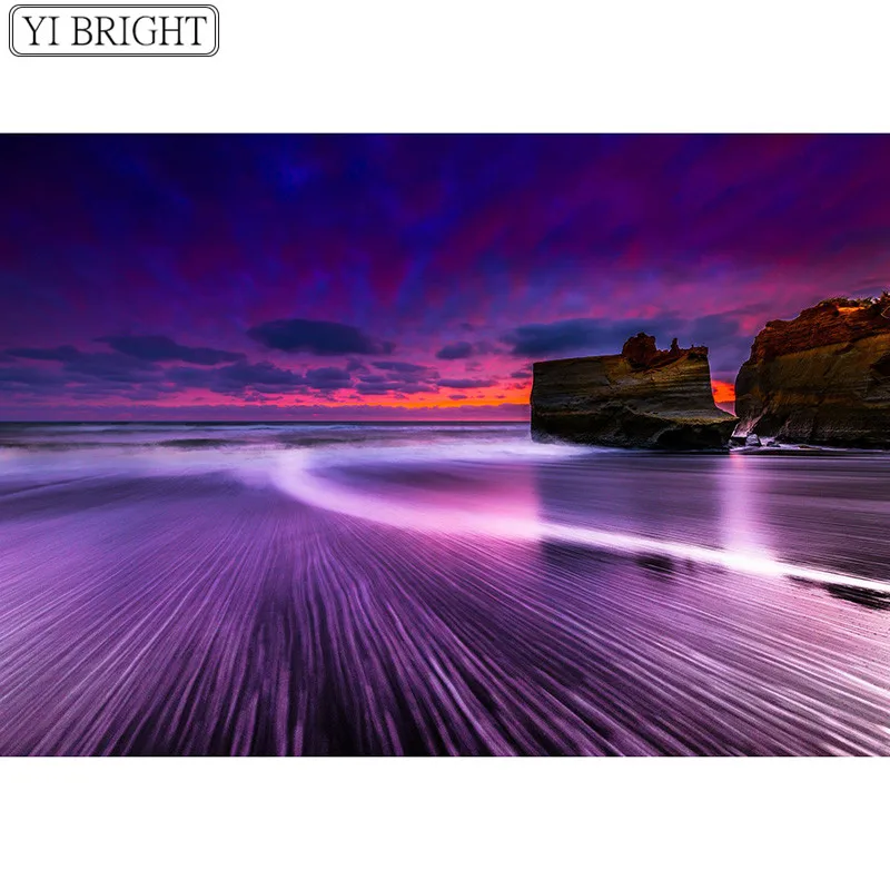 

Full Round Diamond painting Cross stitch Purple world Full Square mosaic 5D DIY Diamond embroidery hot