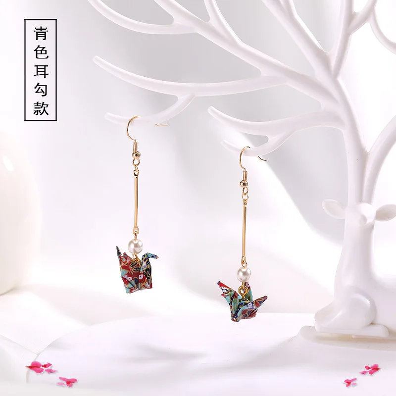 DoreenBeads модные Zephyr серьги гвоздики Красный Романтический кран кулон трендовые ювелирные изделия для женщин аксессуары подарок талисманы, 1 пара