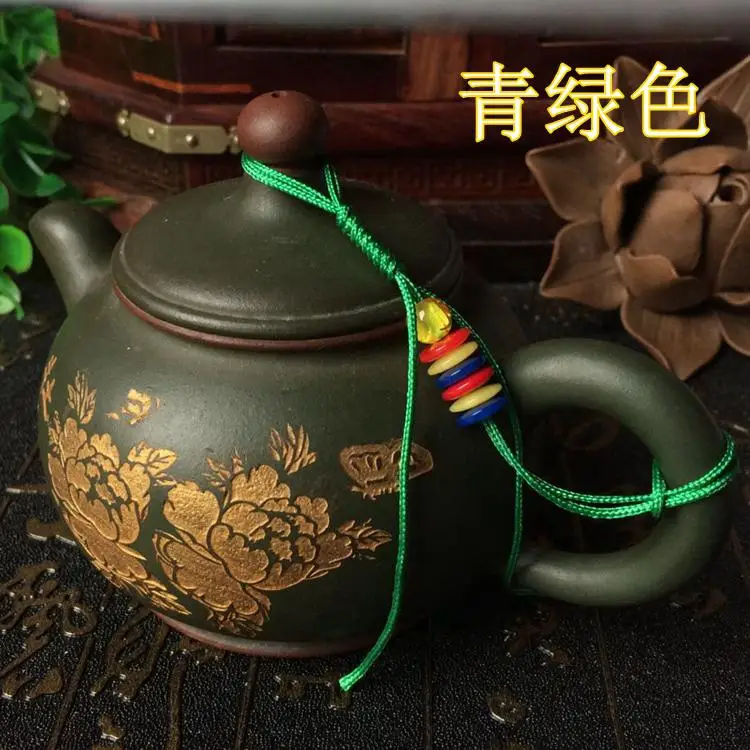 Diy Красочные горшок крышкой веревка чай чайник для чайной церемонии чашки связанные - Цвет: 3