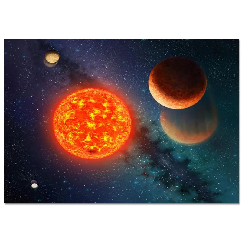 Пользовательская солнечная система плакат Холст плакат 30X45 см, 40X60 см художественная отделочная ткань для дома ткань стены плакат печать шелковая ткань