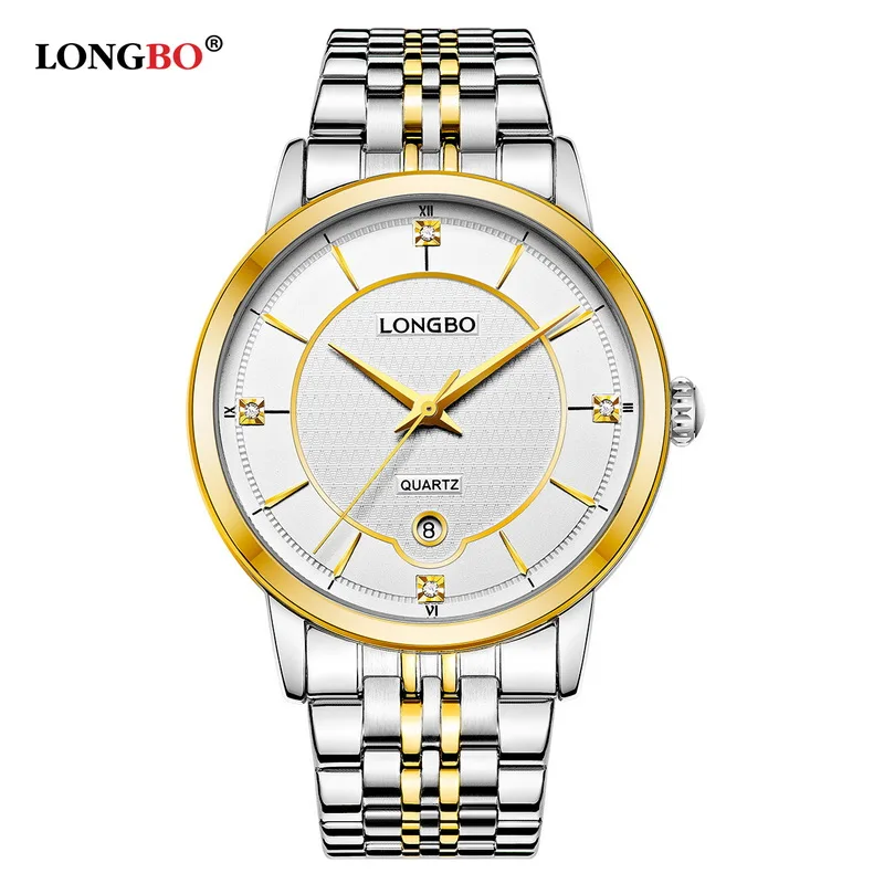 LONGBO 2020 новые брендовые модные деловые кварцевые часы из нержавеющей стали с