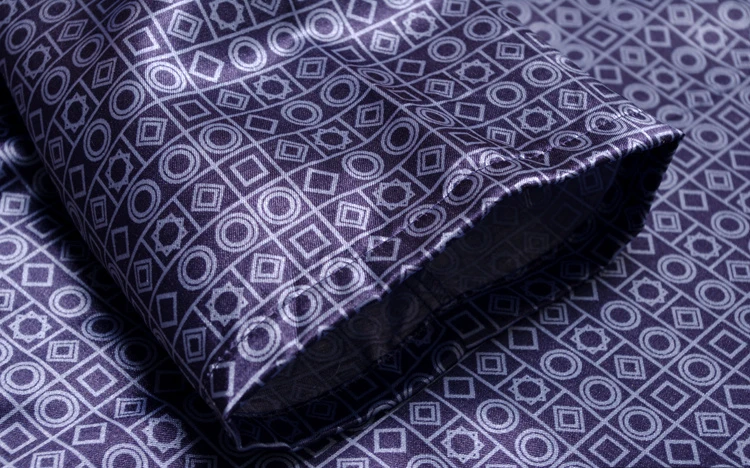 hombre\homme blue dot summer faux silk pajamas\pijama\pyjama sets satin oversize loose home\sleepwear for herren\lover\men\uomos | Мужская